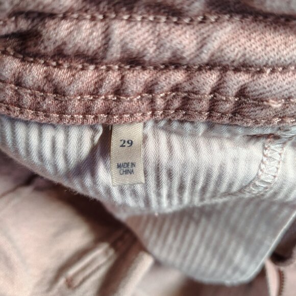 Faherty Harbor Jeans Womens Size 29 High Rise Wide Leg Ankle Rose Clay Pink - Picture 10 of 12